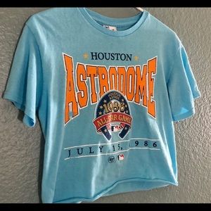 Blue Houston Astro’s Cropped Shirt